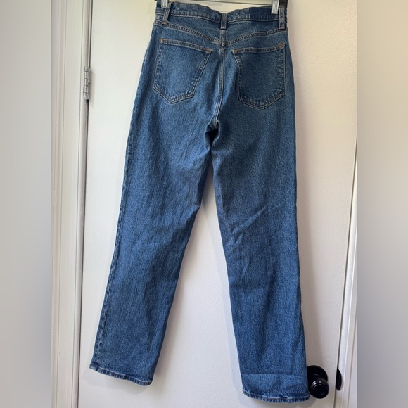 Abercrombie & Fitch Women's 90s Straight Ultra High Rise Leg Blue Jeans - Picture 4 of 14